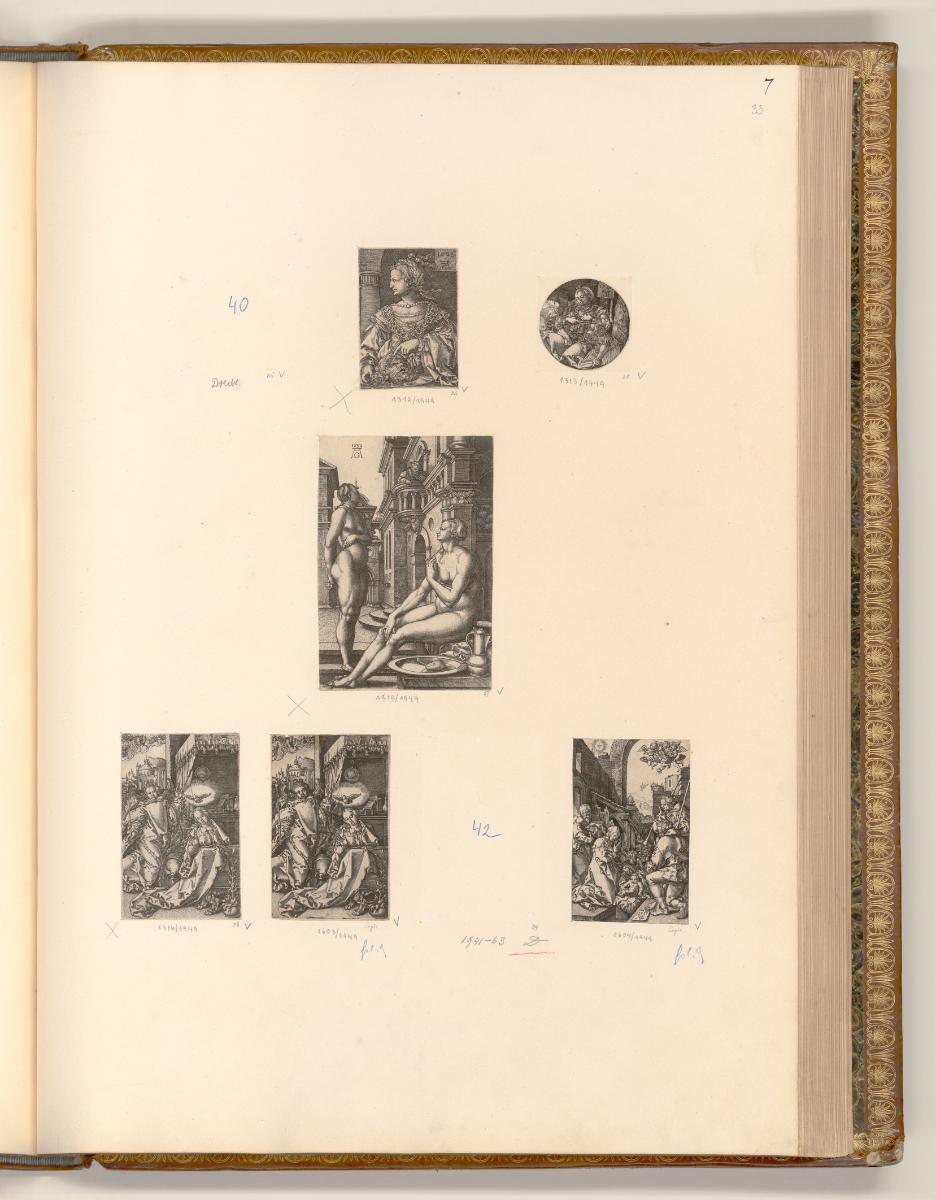 Druckgrafiken von Georg Pencz und Heinrich Aldegrever, Diverse Darstellungen, Inv. Nr.: Deutsch…