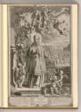 Druckgrafiken von Bartholomäus und Philipp Kilian, Thesenblatt mit einer Papstdarstellung, Inv.…