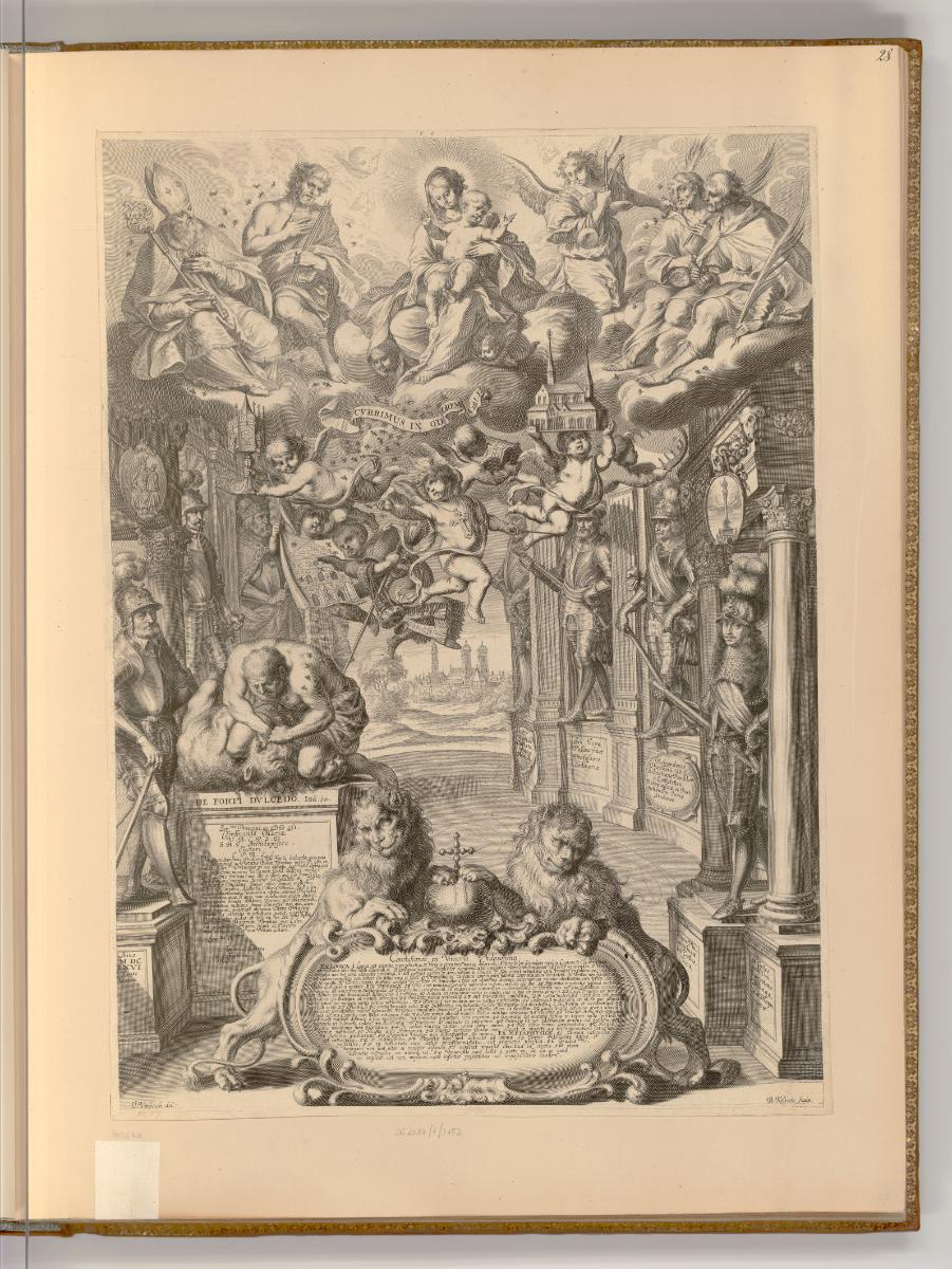 Druckgrafiken von Bartholomäus und Philipp Kilian, Thesenblatt, Ferdinand Maria, Inv. Nr.: Deut…