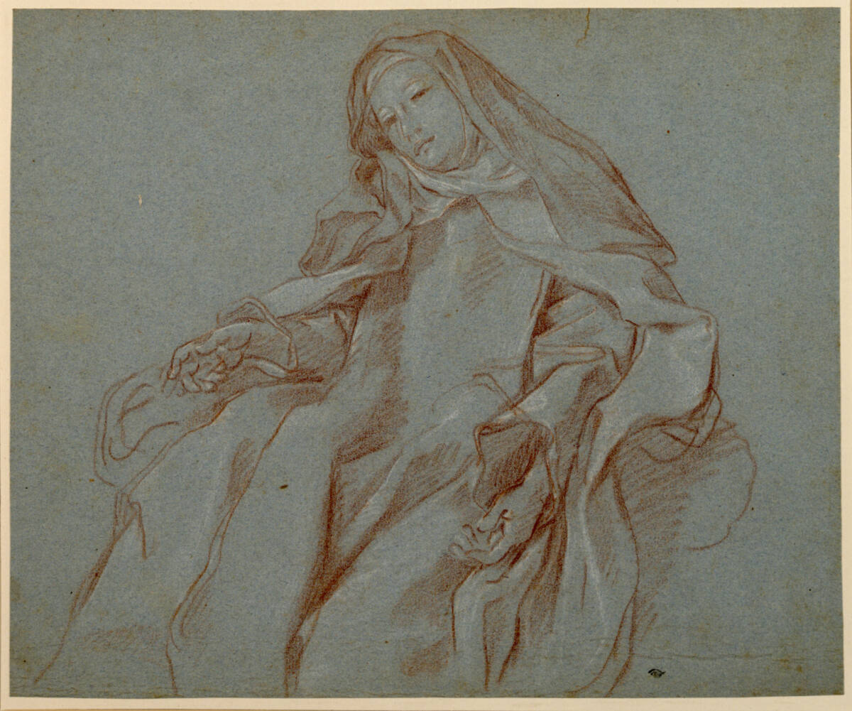 Eine Nonne sitzt nach links gewendet, Carlo Maratta