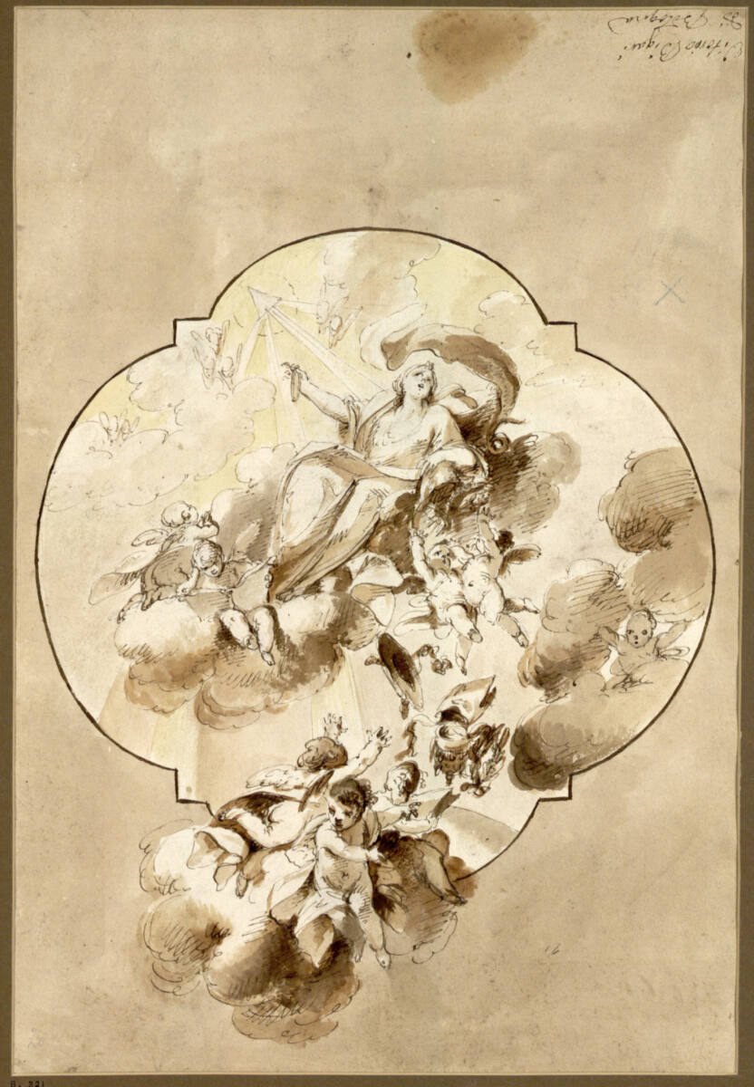 Allegorie des Glaubens (geschweiftes Deckenfeld), Vittorio Bigari