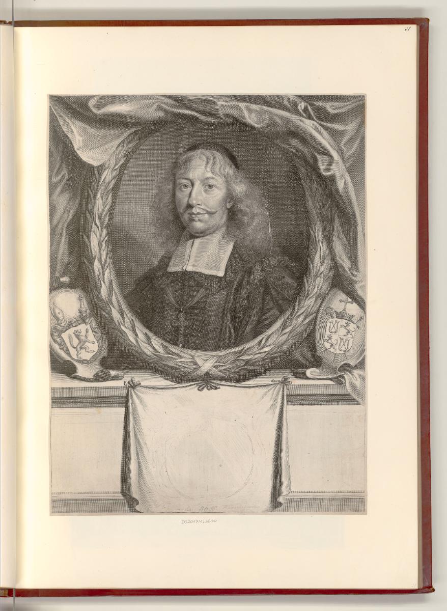 Druckgrafiken von Elias und Johann Hainzelmann sowie Carl Gustav Amling, Porträt eines Prälaten…