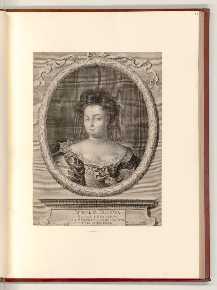 Druckgrafiken von Elias und Johann Hainzelmann sowie Carl Gustav Amling, Porträt Sophie Charlot…
