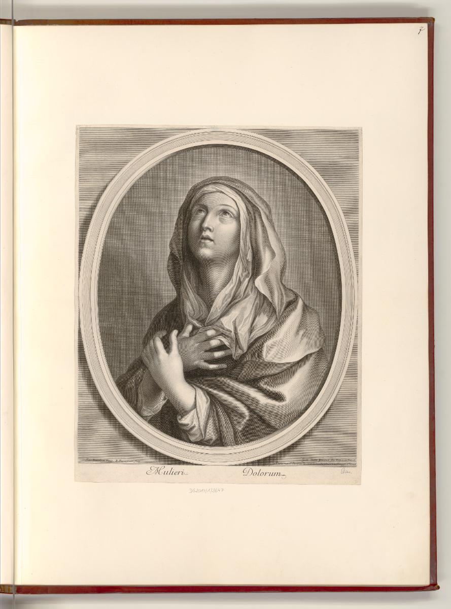 Druckgrafiken von Elias und Johann Hainzelmann sowie Carl Gustav Amling, Schmerzensmutter, Inv.…