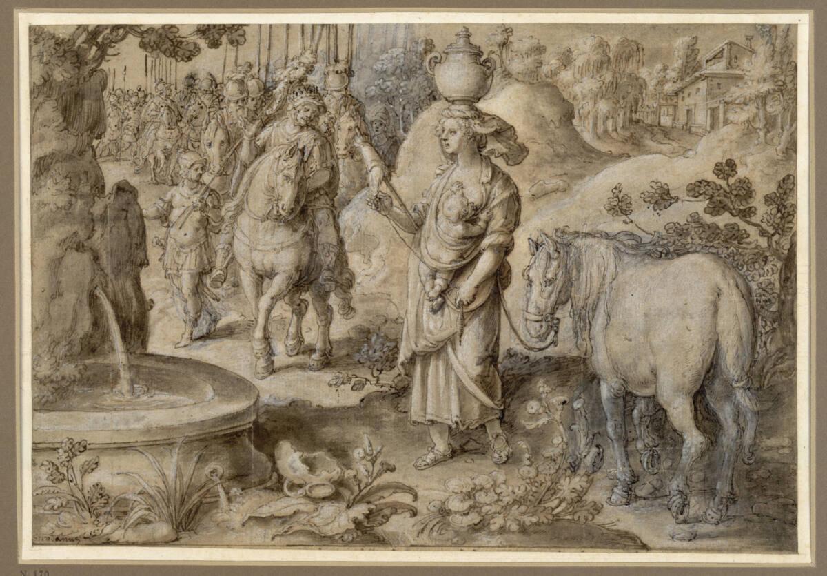 Jan van der Straet, Der König von Persien und die Bäuerin, Inv. Nr.: 23435