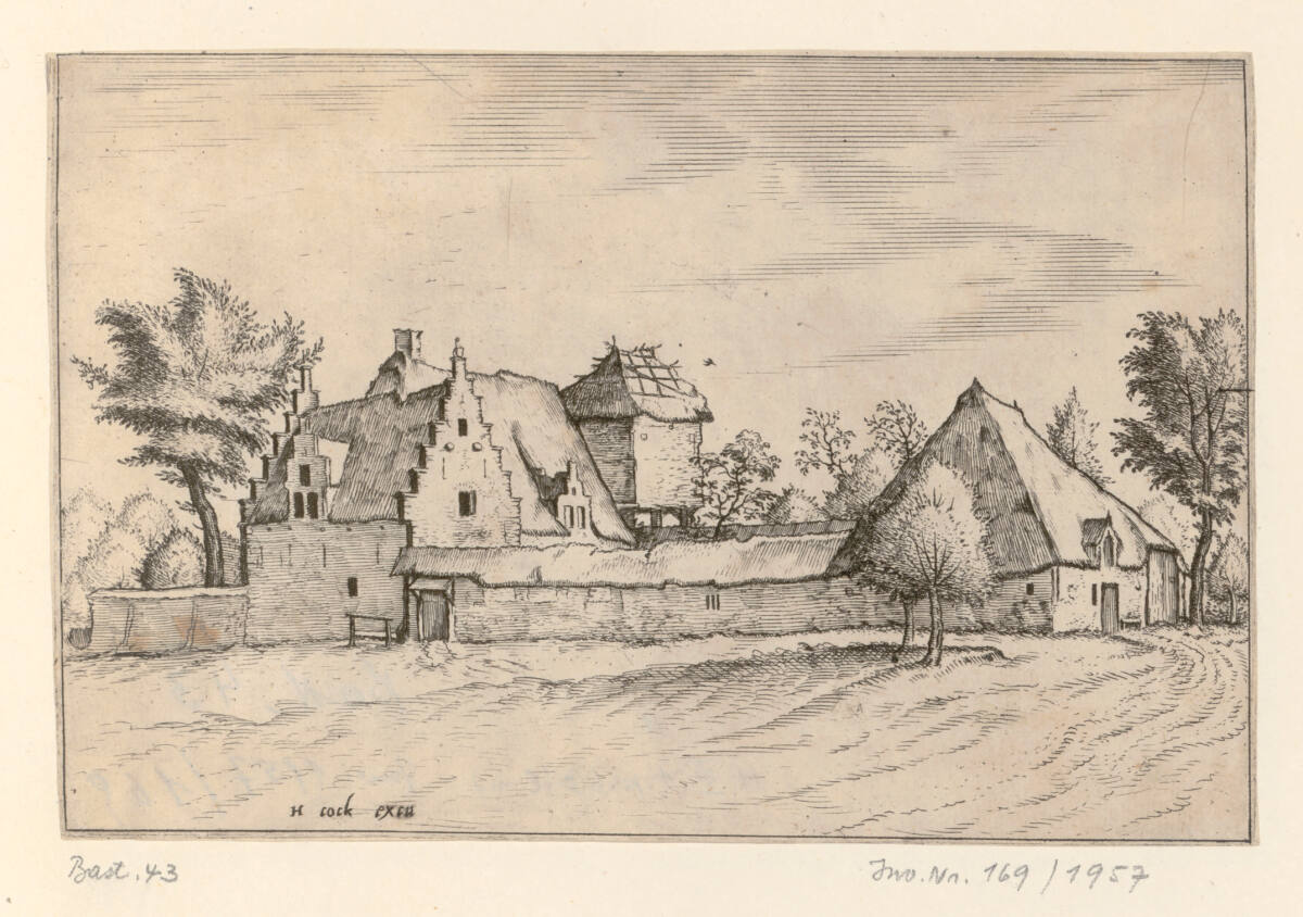 Kleine Landschaft: Bauernhöfe in einem Hof, MeisterderkleinenLandschaften, 1561