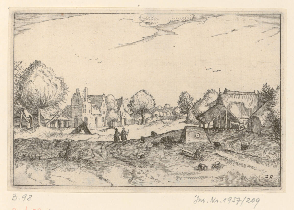 Landschaften: Dorfstraße, MeisterderkleinenLandschaften, 1612