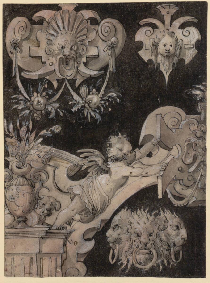 Monogrammist BH, Ornamentales Vorlageblatt, Inv. Nr.: 23444