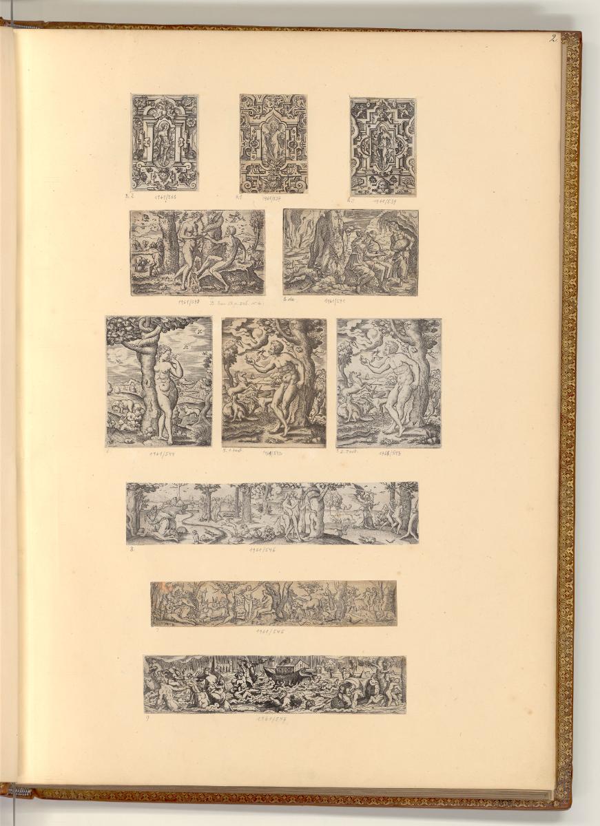 Druckgrafiken von Virgil Solis, Adam und Eva; Lot und seine Töchter; Sintflut, Inv. Nr.: Deutsc…