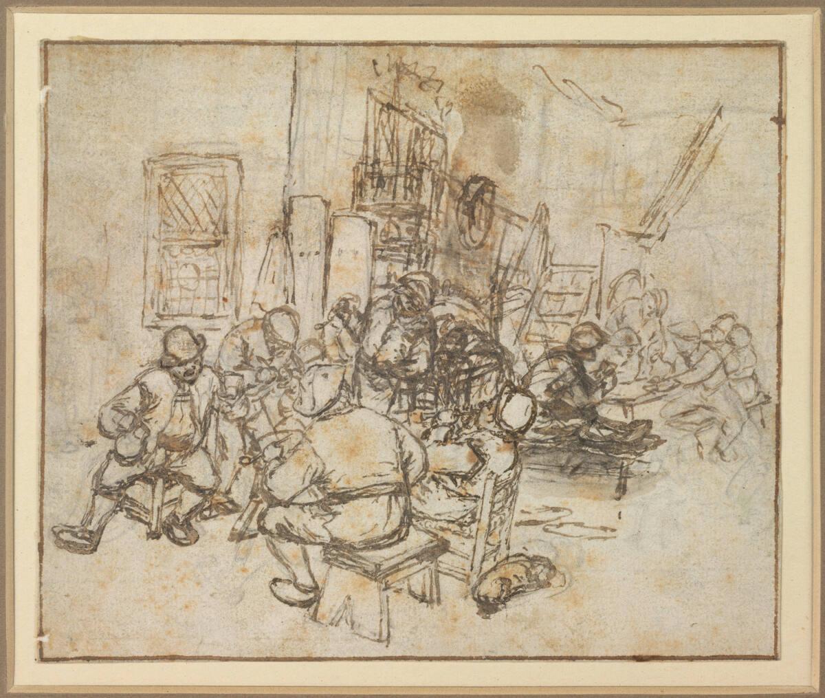 Adriaen van Ostade, Wirtshausszene, Inv. Nr.: 23497