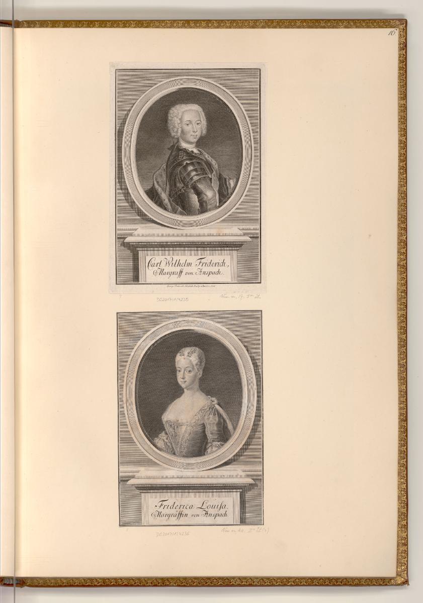 Porträtstiche von Georg Friedrich Schmidt, Porträts Karl Wilhelm Friedrich und Friederike Luise…