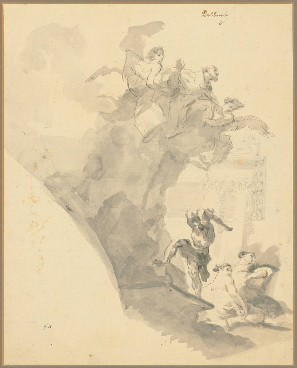 Die Verherrlichung des heiligen Benno (Teilentwurf für ein Deckenbild in der Hofkirche zu Dresden), Franz Anton Maulbertsch, 1770