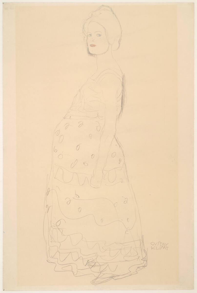 Bildnis einer Schwangeren (Studie für „Die Hoffnung II“), Gustav Klimt, 1907–1908