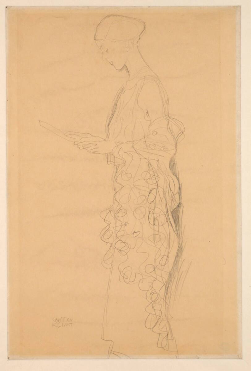 Lesende, Gustav Klimt, 1907–1908