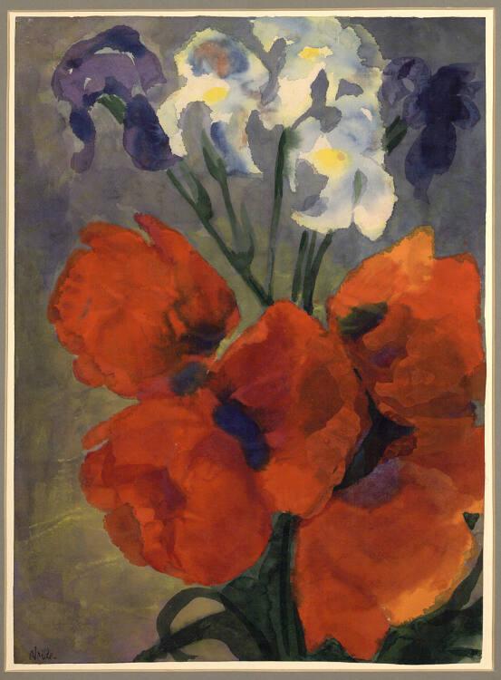 Emil Nolde, Mohnblumen und Schwertlilien, Inv. Nr.: 23555