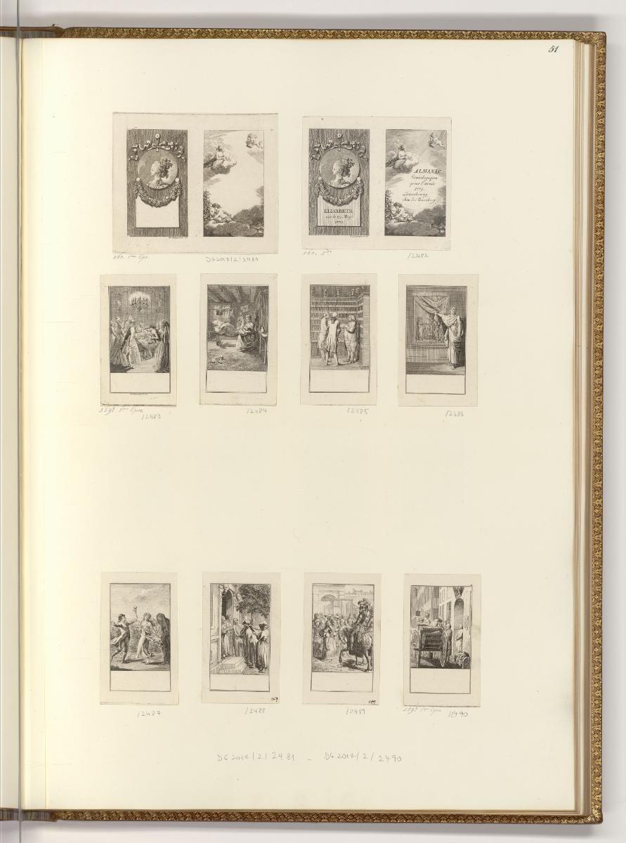Buchillustrationen von Daniel Nikolaus Chodowiecki, Porträt und Titel des Lauenburger genealogi…
