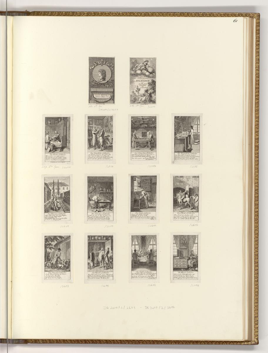 Buchillustrationen von Daniel Nikolaus Chodowiecki, Lauenburger Genealogischer Kalender von 178…