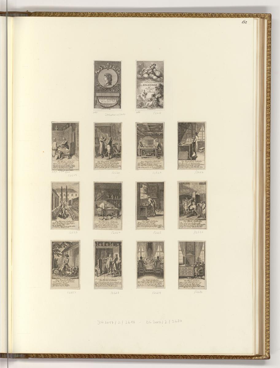 Buchillustrationen von Daniel Nikolaus Chodowiecki, Lauenburger Genealogischer Kalender von 178…