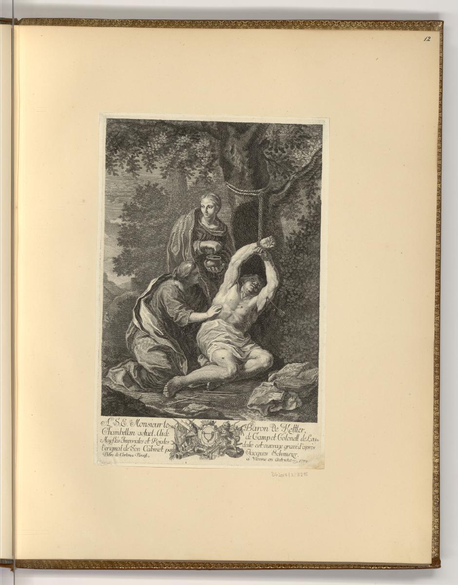 Druckgrafiken der Familie Schmutzer und Johann Gotthard von Müller, Hl. Sebastian, Inv. Nr.: De…