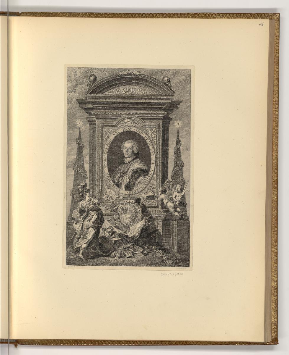 Druckgrafiken der Familie Schmutzer und Johann Gotthard von Müller, Porträt Josef Wenzel von Li…