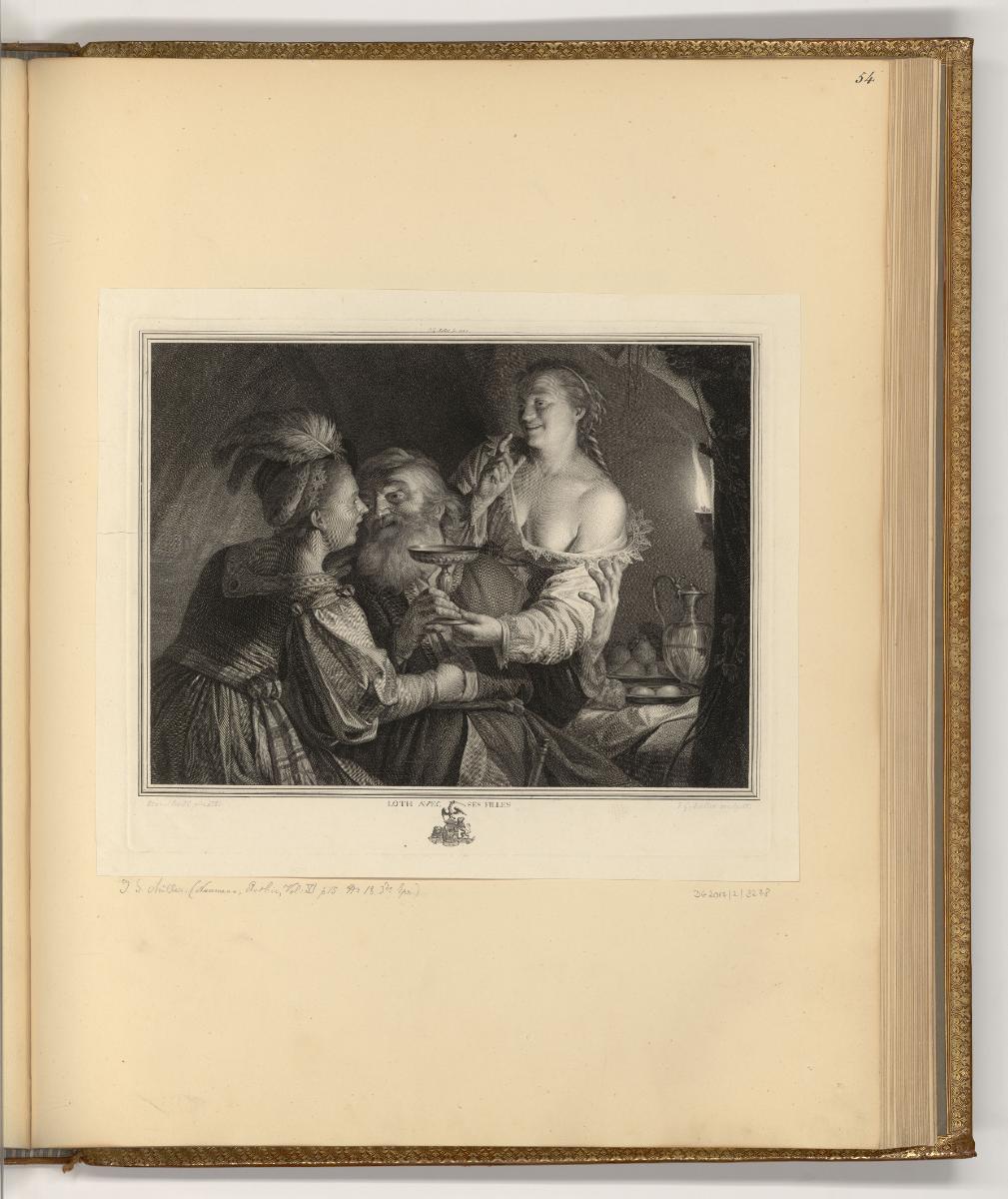 Druckgrafiken der Familie Schmutzer und Johann Gotthard von Müller, Lot und seine Töchter, Inv.…
