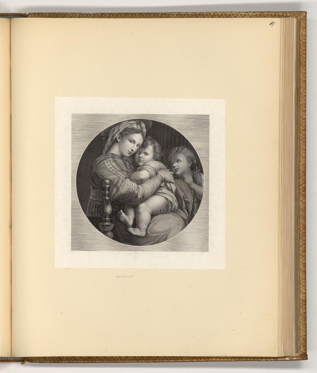 Druckgrafiken der Familie Schmutzer und Johann Gotthard von Müller, Madonna della Seggiola, Inv…