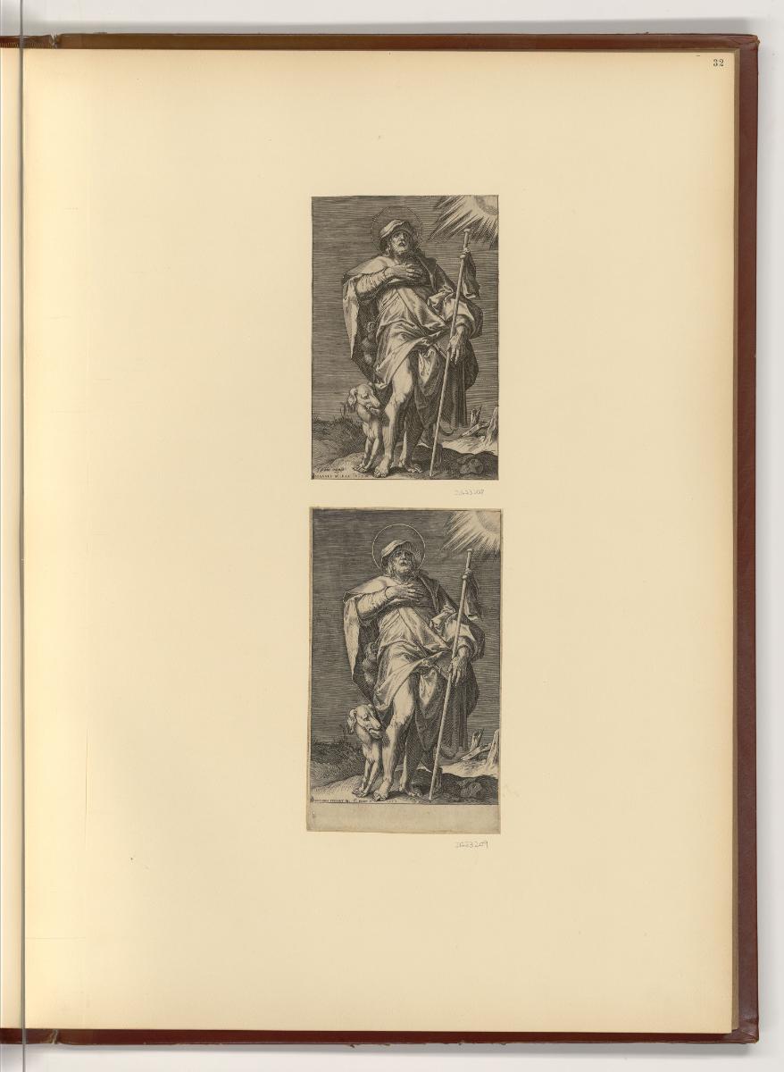 Druckgafiken nach Werken von deutschen Künstlern des 16. und 17. Jahrhunderts, Hl. Rochus, Inv.…