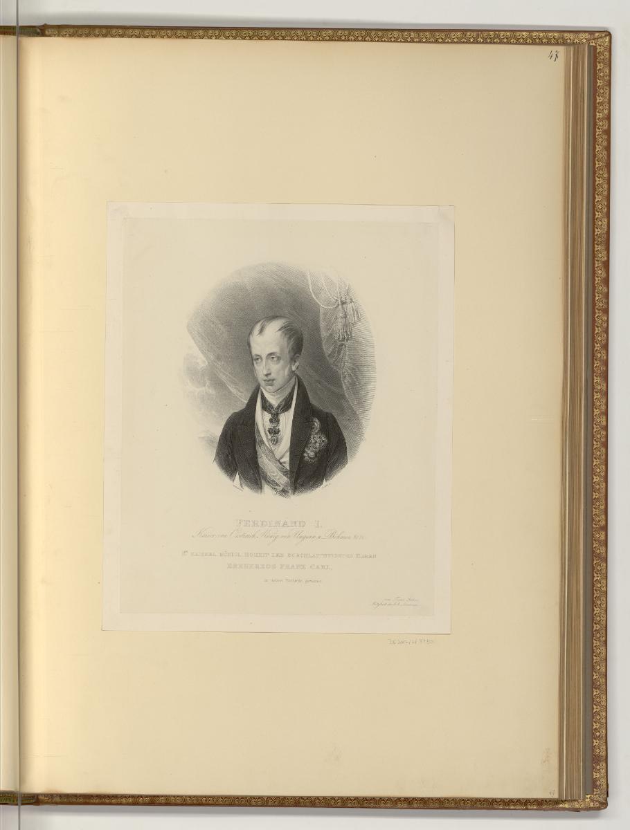 Druckgrafiken von Franz & Josef Stöber, Porträt Kaiser Ferdinand I. von Österreich, Inv. Nr.: D…