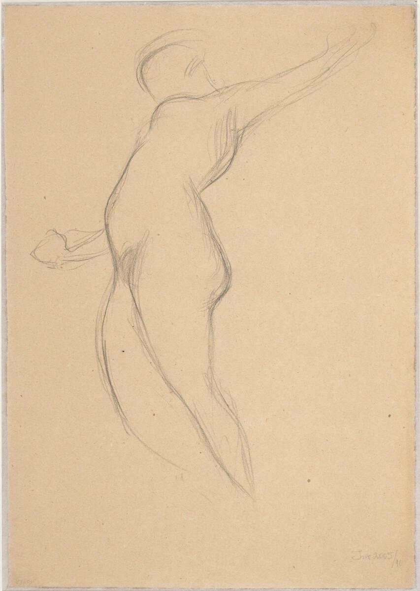 Gustav Klimt, Schwebende nach links (Studie für die Ölskizze für "Die Medizin"), Inv. Nr.: 2365…