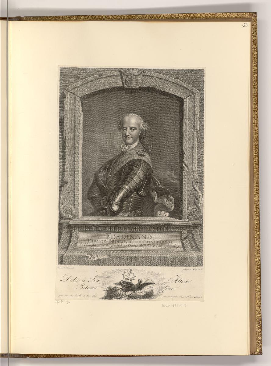 Druckgrafiken von Johann Friedrich Bause, Porträt Ferdinand, Herzog von Braunschweig-Lüneburg, …