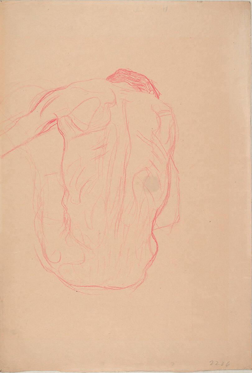 Gustav Klimt, Sitzender männlicher Rückenakt (Studie für „Die Medizin“, Zustand 1903), Inv. Nr.…