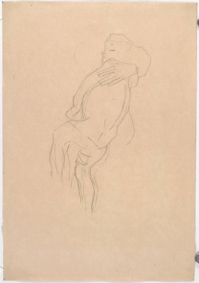 Schlafendes Kind (Studie für "Die drei Lebensalter"), Gustav Klimt