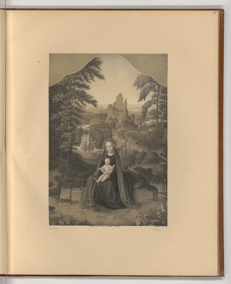 Lithografien von Johann Nepomuk Strixner, Die Ruhe auf der Flucht  nach Ägypten, Inv. Nr.: Deut…