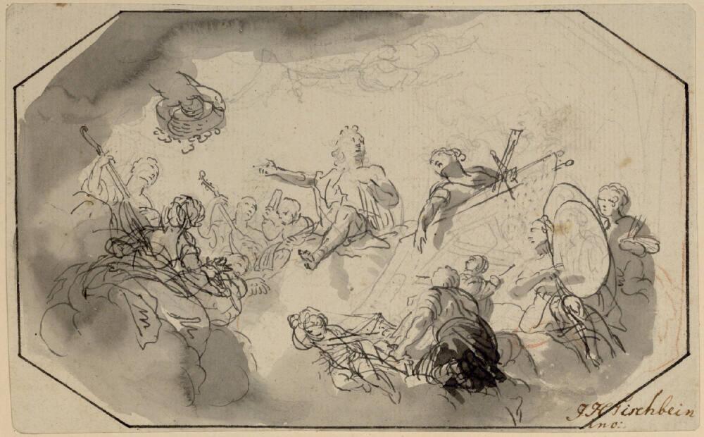 Johann Heinrich Tischbein (der Ältere), Allegorie der schönen Künste, insbesondere der Musik un…