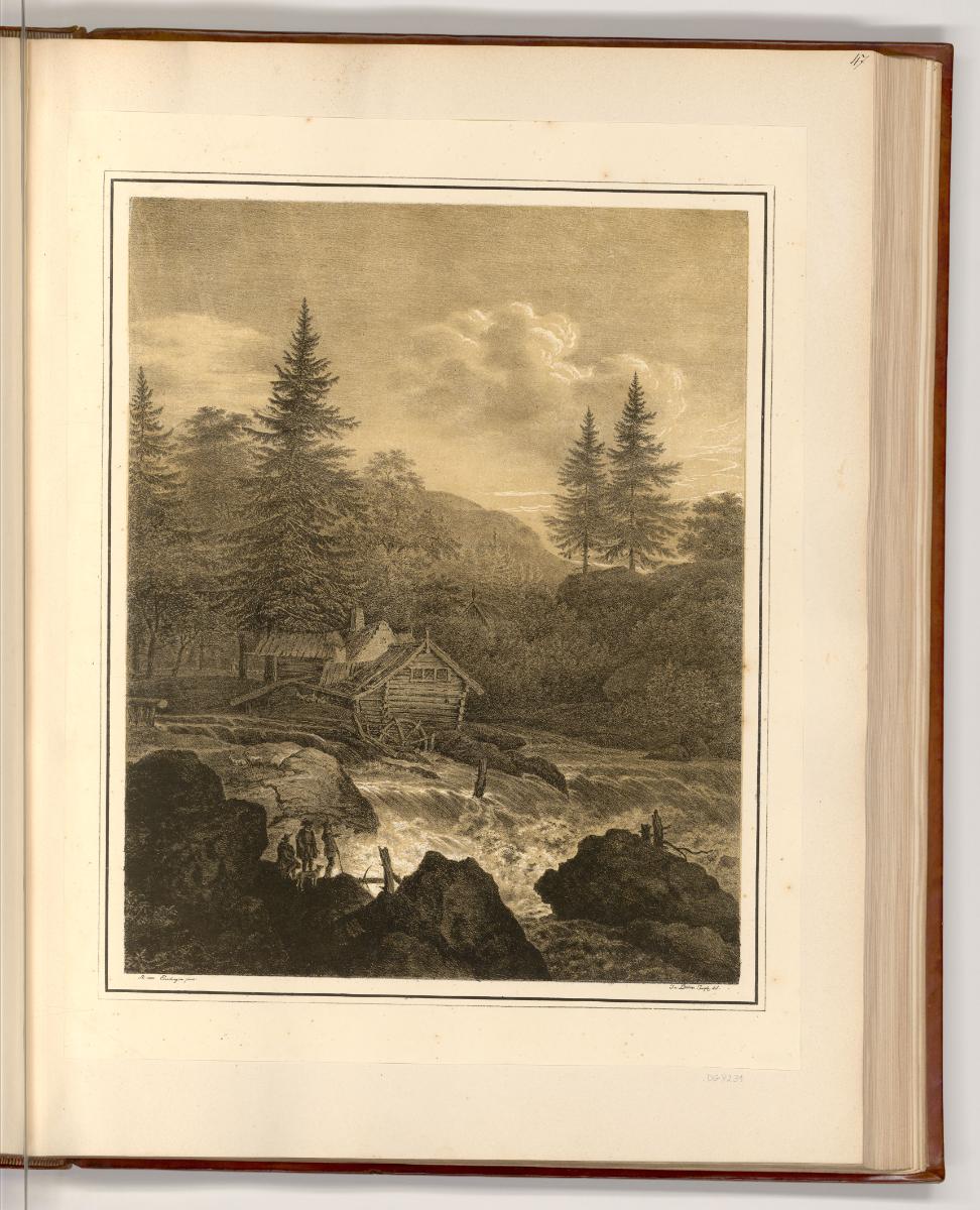 Galeriewerk aus der königlichen Sammlung von München und Schleißheim, Skandinavischer Wasserfal…