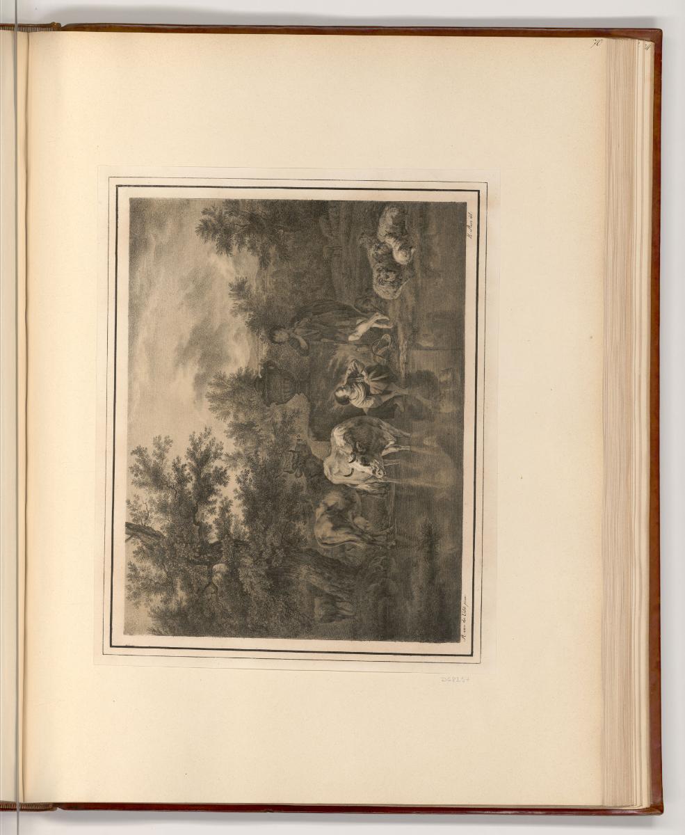 Galeriewerk aus der königlichen Sammlung von München und Schleißheim, Landschaft mit Vieh und H…