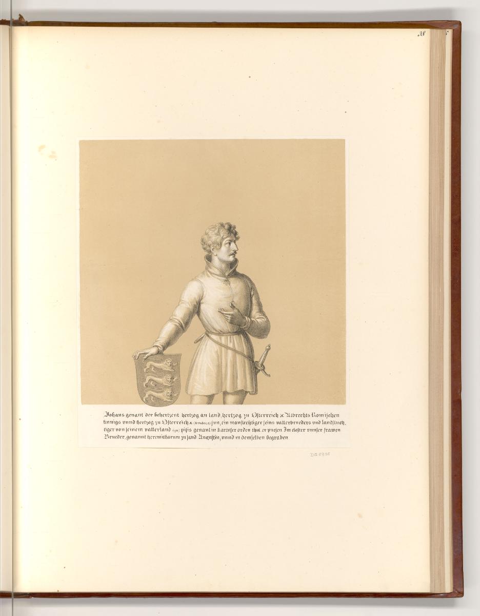 Lithografierter Stammbaum des Hauses Habsburg, Johann, Inv. Nr.: Deutsch nach Sektionen II/5, D…