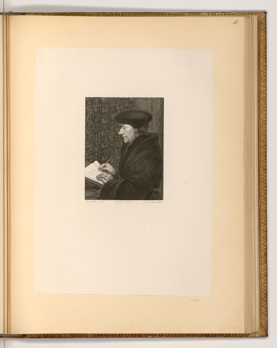 Druckgrafiken nach Werken von Hans Holbein d. J., Porträt Erasmus von Rotterdam, Inv. Nr.: Deut…