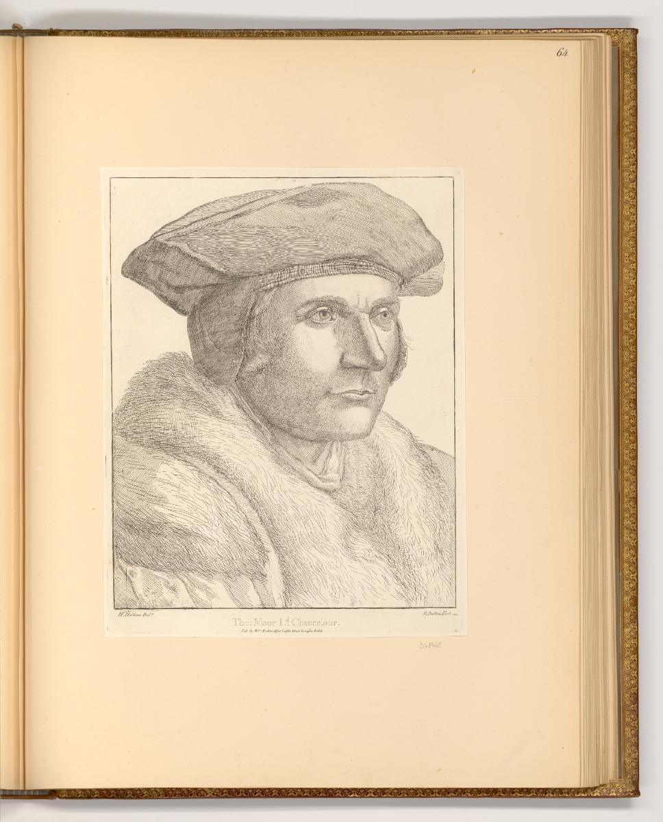 Druckgrafiken nach Werken von Hans Holbein d. J., Porträt Thomas Moore, Lord Chancellor, Inv. N…