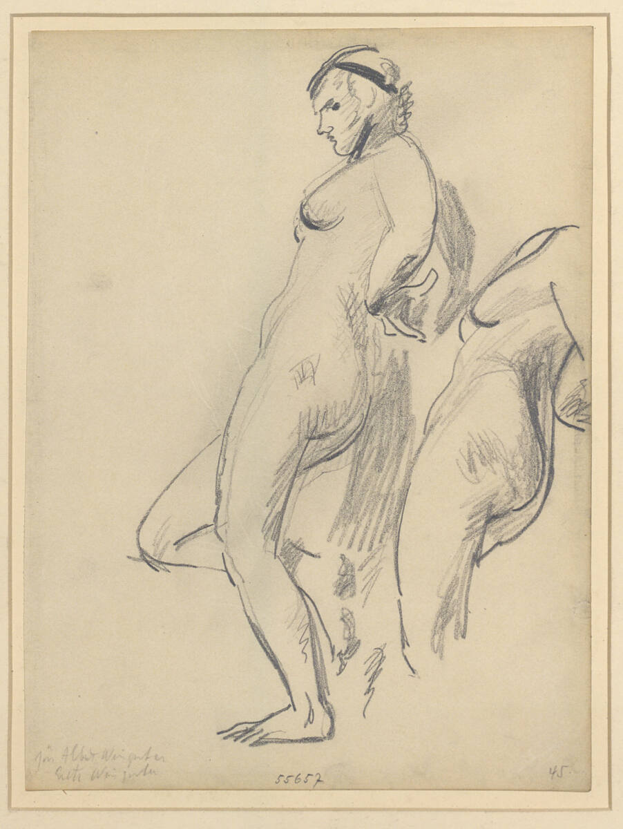 Stehender Mädchenakt, Grete Weisgerber-Pohl, 1945