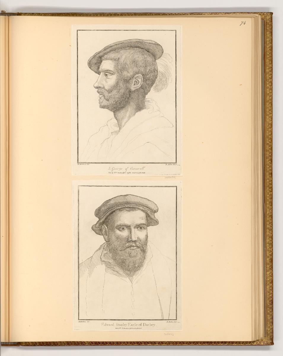 Druckgrafiken nach Werken von Hans Holbein d. J., Porträts S. George of Cornwall, Edward Stanle…