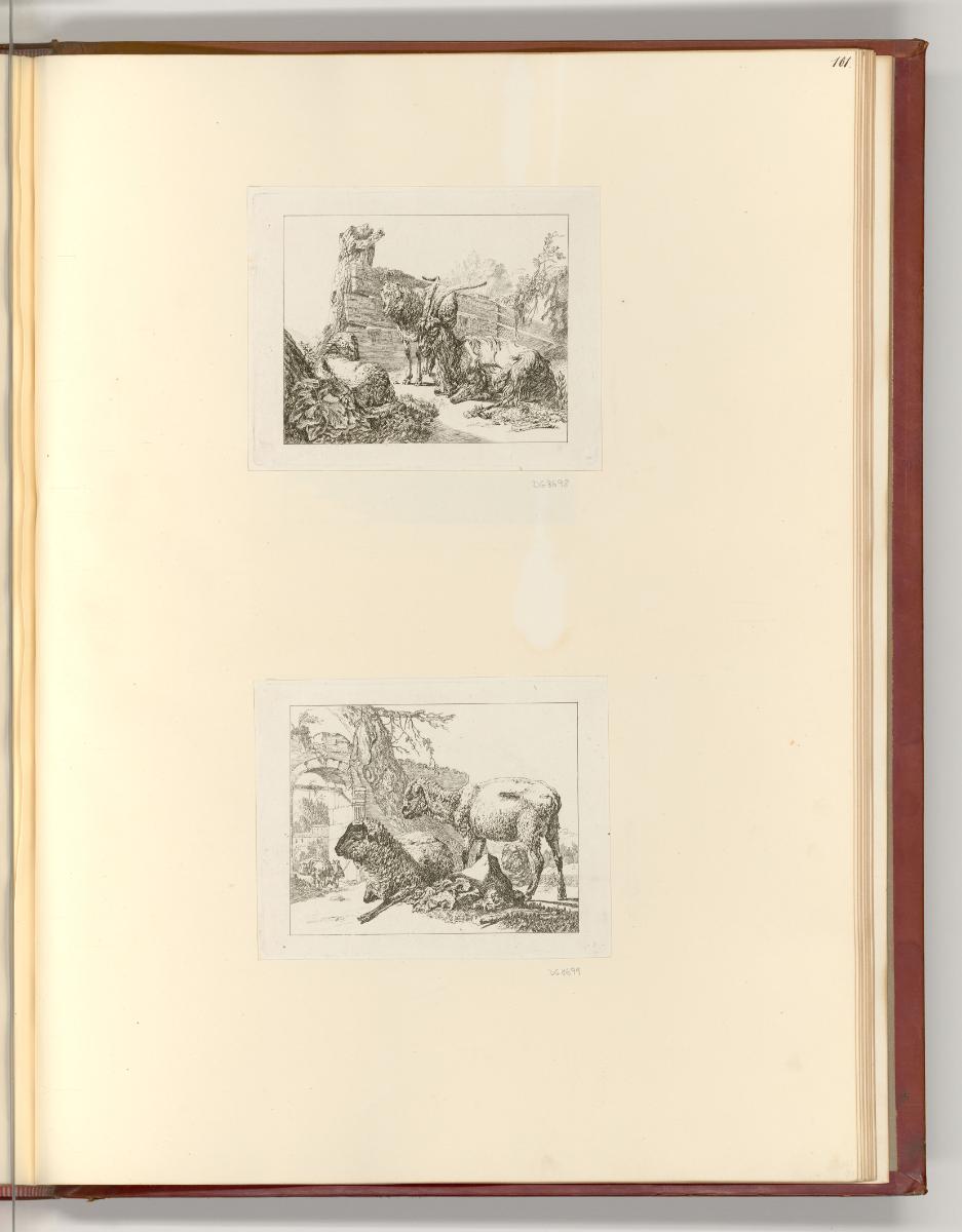 Druckgrafiken nach Werken von Johann Heinrich Roos, Schafe; Ziegen, Inv. Nr.: Deutsch nach Sekt…