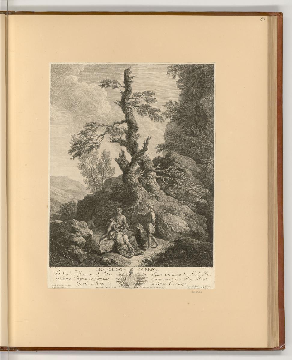 Druckgrafiken nach Werken von Christian Wilhelm Dietrich, Les soldats en repos, Inv. Nr.: Deuts…