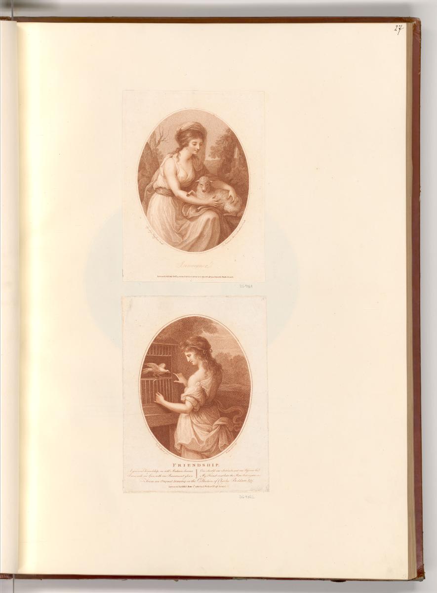 Druckgrafiken nach Werken von Angelika Kauffmann, Innocence; Friendship, Inv. Nr.: Deutsch nach…