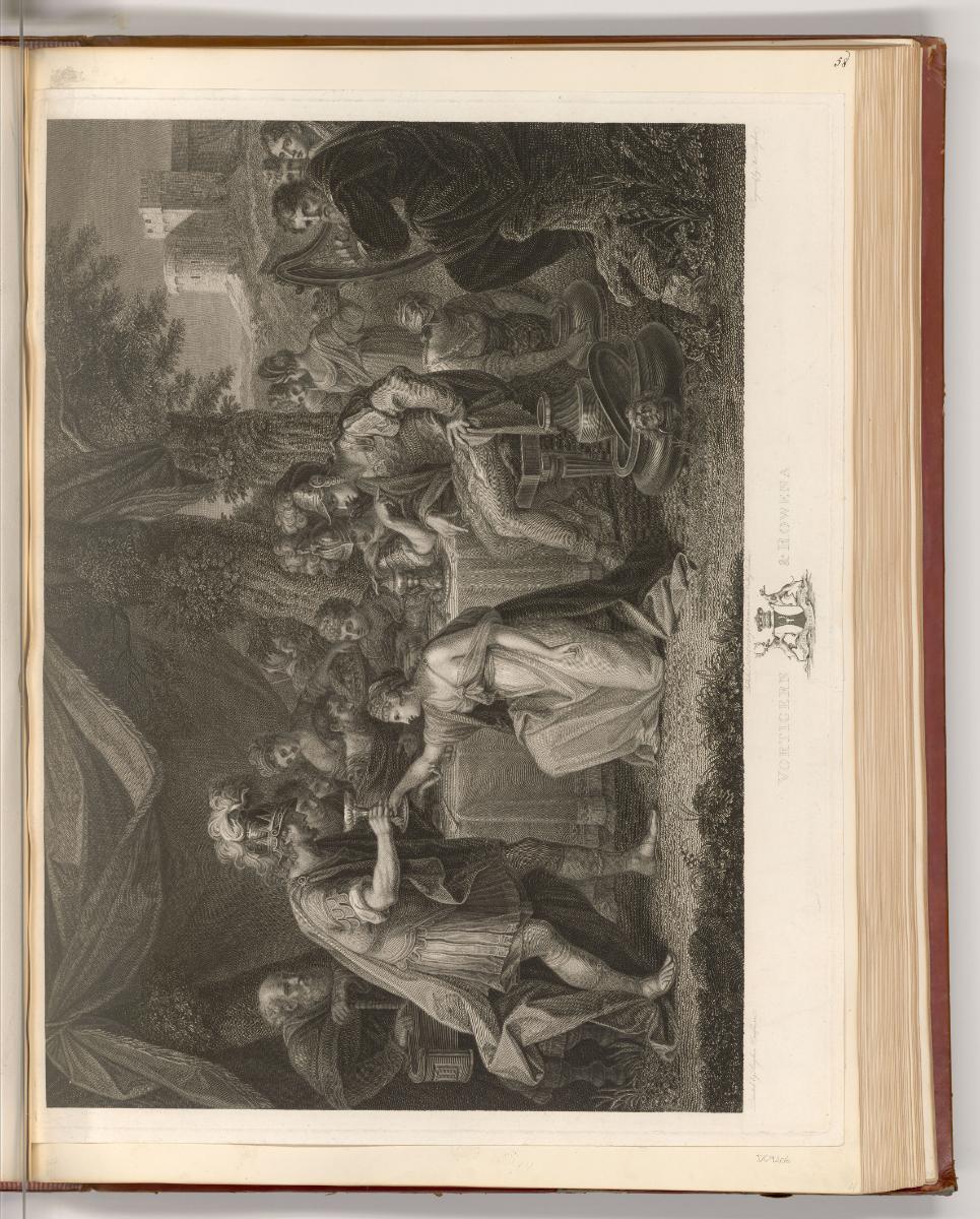 Druckgrafiken nach Werken von Angelika Kauffmann, Vortigern & Rowena, Inv. Nr.: Deutsch nach Se…