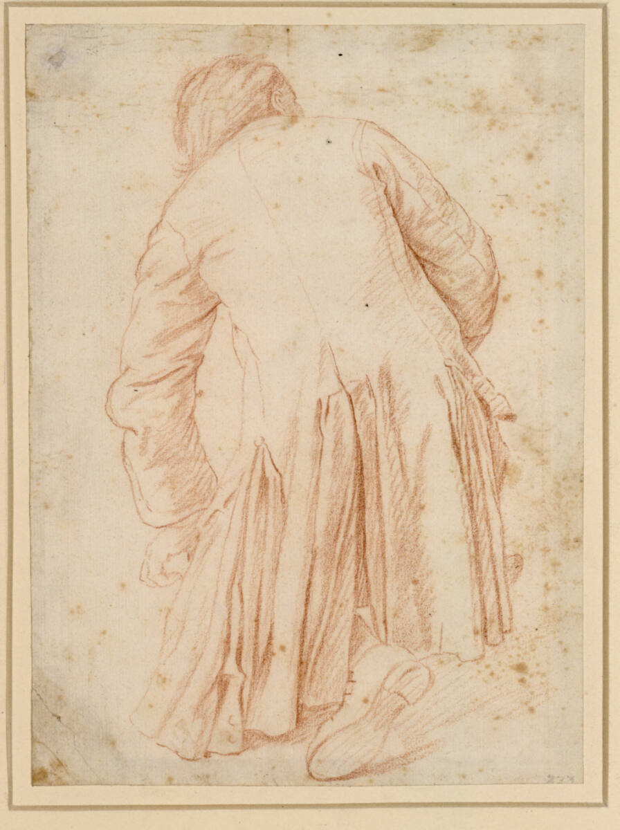Kniender Mann in Rückenansicht, Jan Josef Horemans