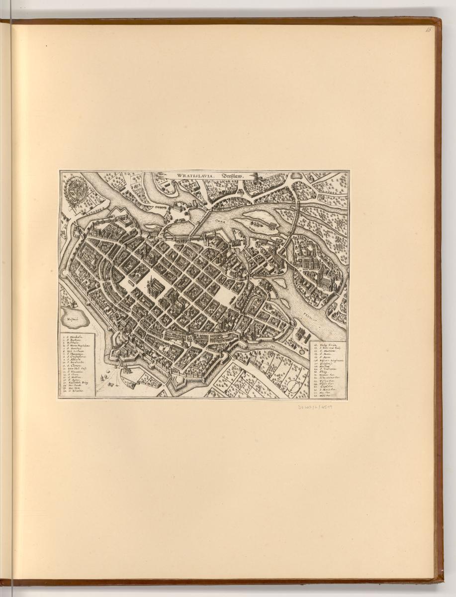 Radierungen von Matthäus Merian d. Ä., Breslau (Karte), Inv. Nr.: Deutsch nach Sektionen III/3,…