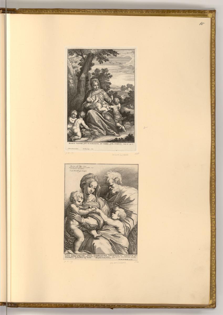Radierungen von Wenzel Hollar, Maria mit Kind und dem Johannesknaben; Heilige Familie mit dem J…