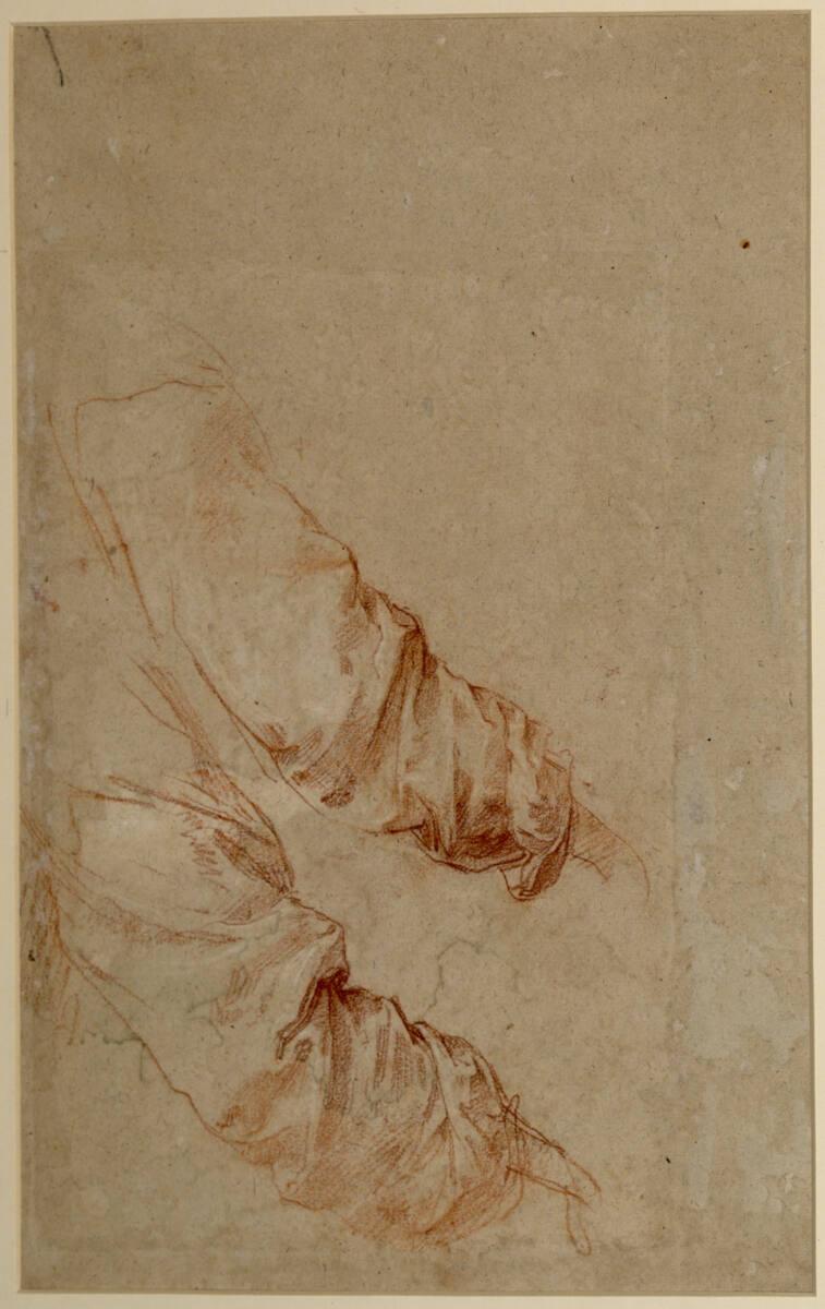 Baldassare Franceschini, gen. il Volterrano, Studienblatt. Zwei Studien eines ausgestreckten, b…