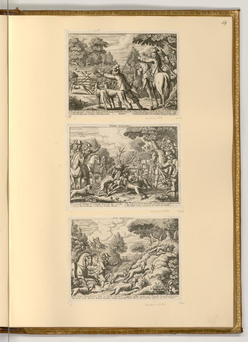 Radierungen von Wenzel Hollar, Jagdszenen, Inv. Nr.: Deutsch nach Sektionen III/6, D/III/6/59
